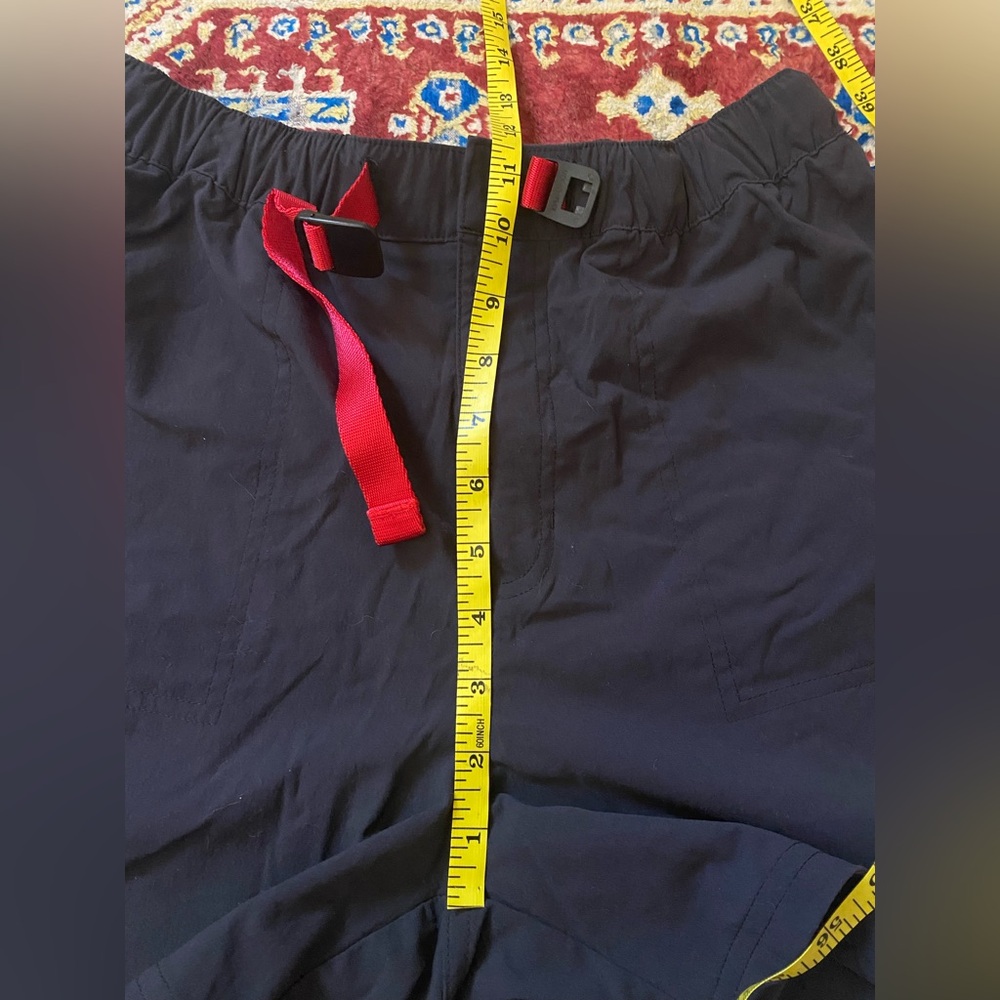 Topo Designs Black River Shorts with Red Webbing Belt Medium (Fits Like Small) - Picture 6 of 7